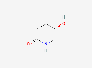 Two-dimensional chemical structure of (S)-5-Hydroxypiperidin-2-one