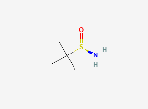 Two-dimensional chemical structure of tert-Butylsulfinamide, (R)-(+)-