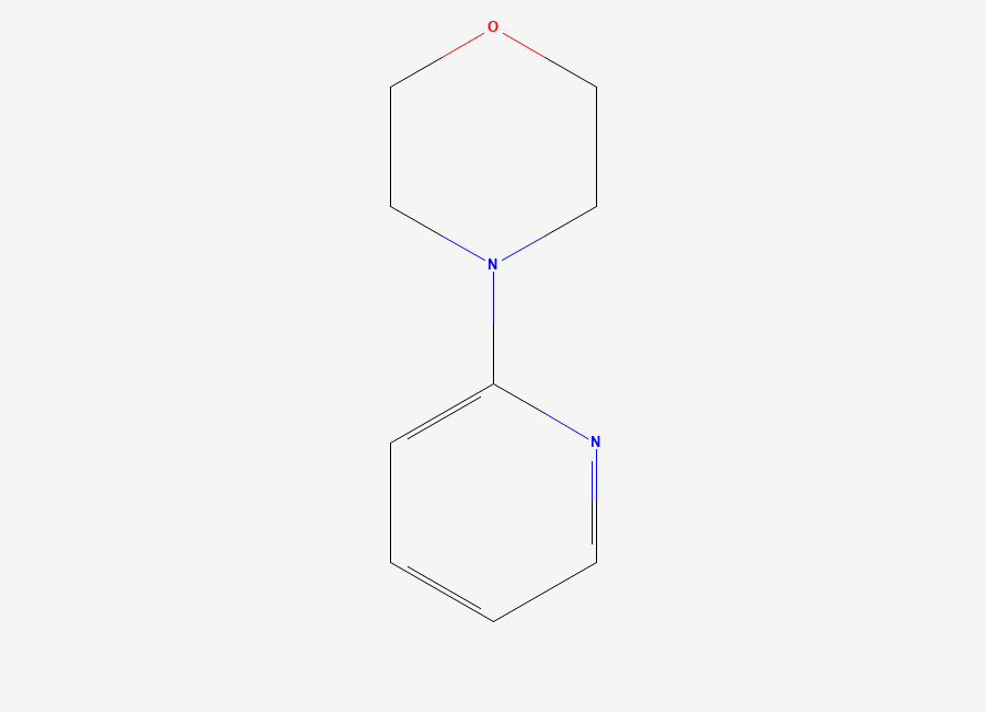 Two-dimensional chemical structure of 2-Morpholinopyridine