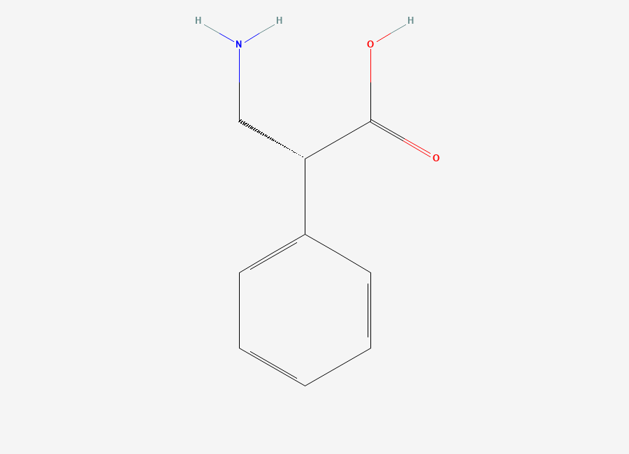 Two-dimensional chemical structure of (R)-3-Amino-2-phenylpropionic acid