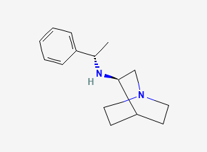 Two-dimensional chemical structure of (R)-N-((S)-1-phenylethyl)quinuclidin-3-amine