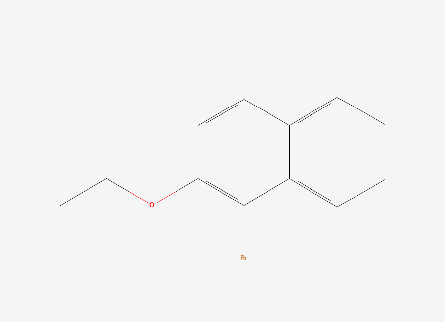 Two-dimensional chemical structure of 1-Bromo-2-ethoxynaphthalene