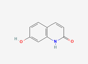 Two-dimensional chemical structure of Aripiprazole Quinolinone Impurity, CAS 70500-72-0