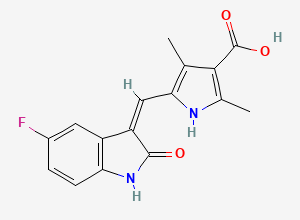 Two-dimensional chemical structure of Sunitinib Acid Impurity, CAS 356068-93-4