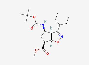 Two-dimensional chemical structure of Peramivir Impurity 4, CAS 383910-25-6
