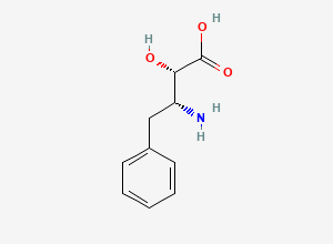 Two-dimensional chemical structure of 3-Amino-2-hydroxy-4-phenylbutanoic acid, CAS 59554-14-2