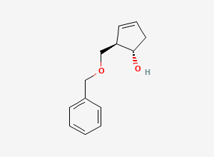 Two-dimensional chemical structure of (1S,2R)-2-(Benzyloxymethyl)-1-hydroxy-3-cyclopentene
