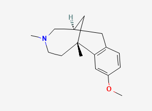 Two-dimensional chemical structure of (1S,9S)-4-methoxy-1,11-dimethyl-11-azatricyclo[7.4.1.02,7]tetradeca-2(7),3,5-triene