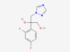 Two-dimensional chemical structure of Fluconazole EP Impurity F /Fluconazole Diol Impurity, CAS 118689-07-9