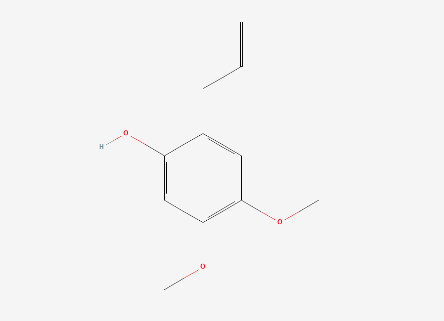 Two-dimensional chemical structure of 2-Allyl-4,5-Dimethoxyphenol