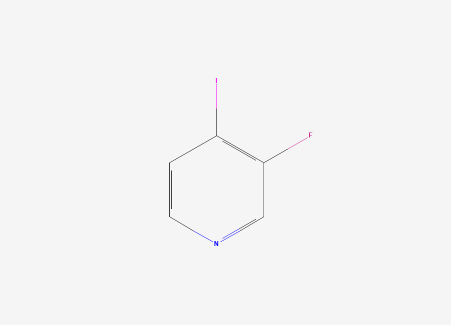 Two-dimensional chemical structure of 3-Fluoro-4-Iodopyridine