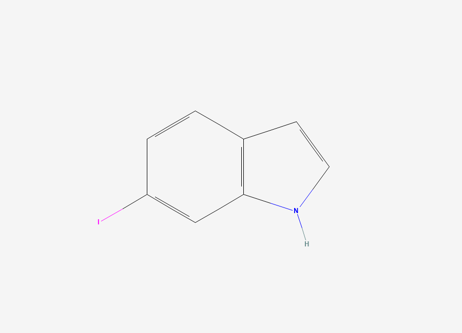 Two-dimensional chemical structure of 6-Iodo-1H-indole
