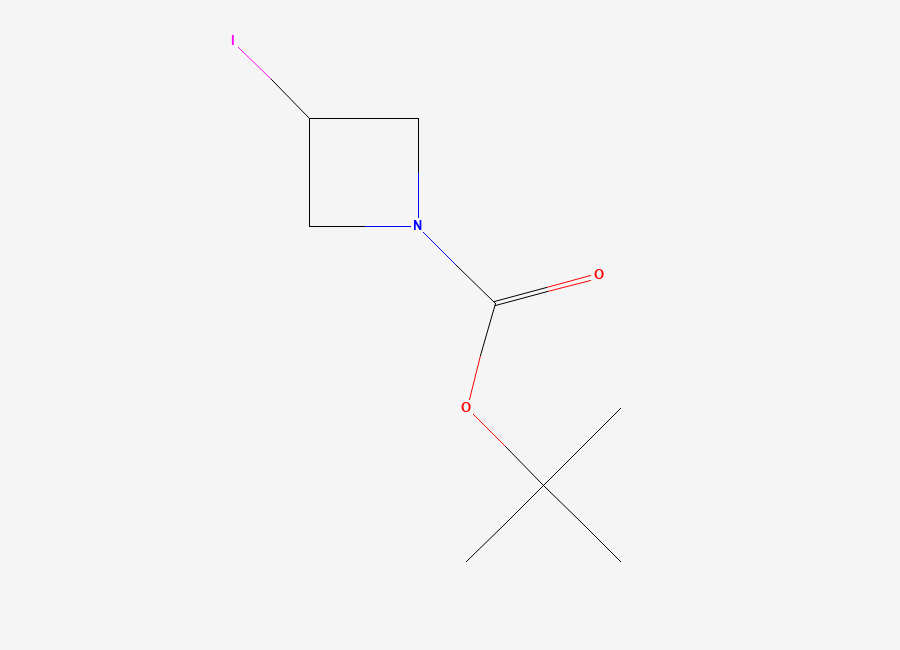 Two-dimensional chemical structure of Tert-butyl 3-iodoazetidine-1-carboxylate