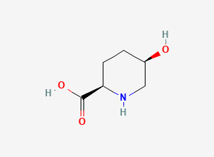 Two-dimensional chemical structure of 5-Hydroxypipecolic acid, cis-