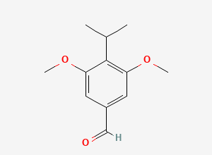 Two-dimensional chemical structure of 3,5-Dimethoxy-4-(1-methylethyl)benzaldehyde, CAS 344396-19-6