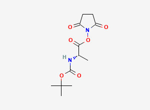 Two-dimensional chemical structure of Boc-Ala-OSu