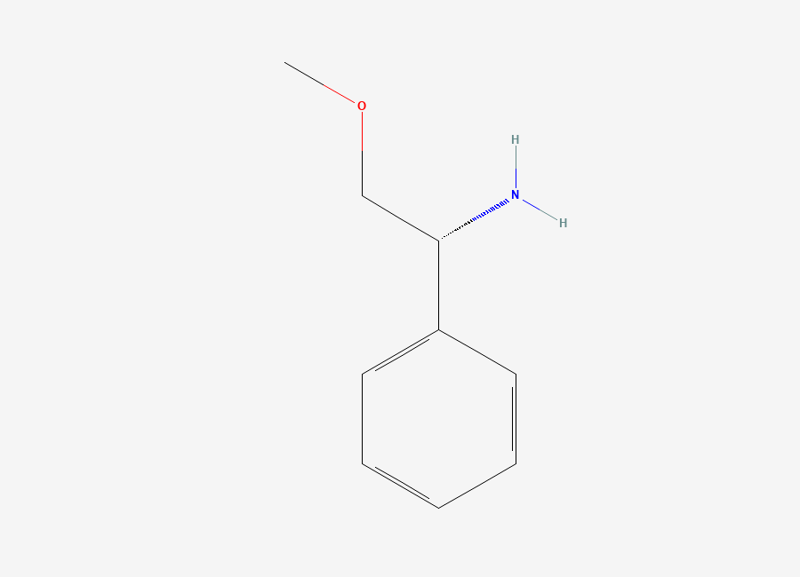 Two-dimensional chemical structure of (1R)-2-Methoxy-1-phenylethan-1-amine