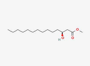 Two-dimensional chemical structure of (S)-Methyl 3-hydroxytetradecanoate