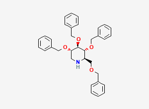 Two-dimensional chemical structure of Deoxynojirimycin Tetrabenzyl Ether