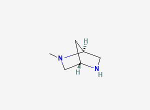 Two-dimensional chemical structure of (1S,4S)-2-Methyl-2,5-diazabicyclo[2.2.1]heptane