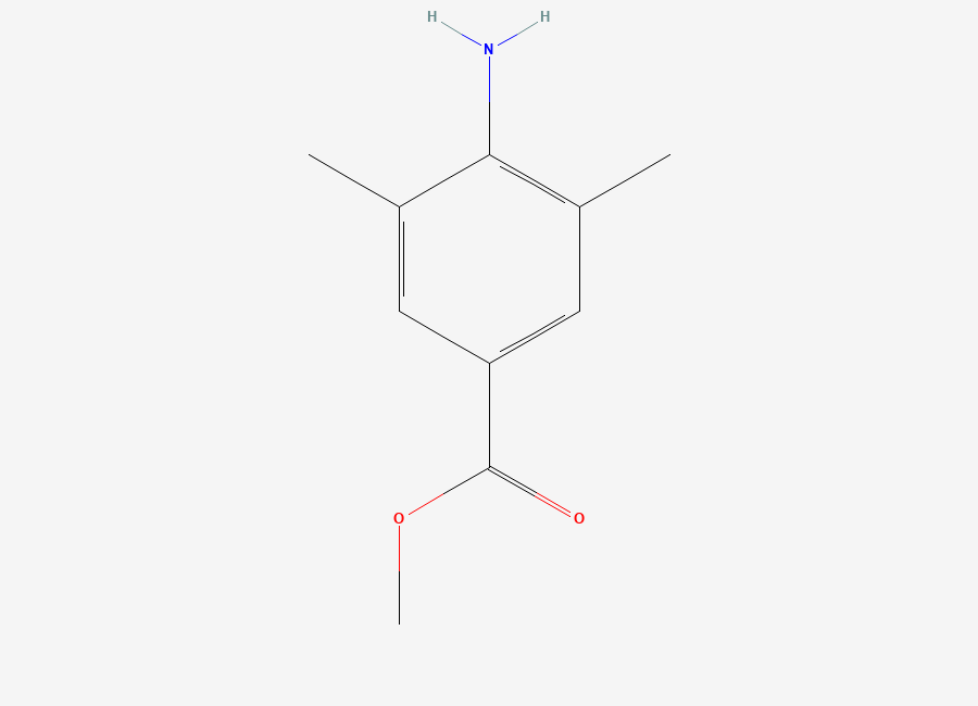 Two-dimensional chemical structure of Benzoic acid, 4-amino-3,5-dimethyl-, methyl ester