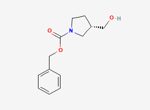 Two-dimensional chemical structure of Benzyl (3S)-3-(hydroxymethyl)pyrrolidine-1-carboxylate