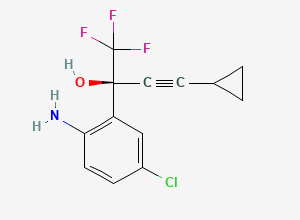 Two-dimensional chemical structure of Efavirenz IP Impurity E/ Efavirenz Related Compound A/ Efavirenz Amino Alcohol, CAS 209414-27-7