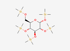 Two-dimensional chemical structure of alpha-D-Glucopyranose, 1,2,3,4,6-pentakis-O-(trimethylsilyl)-