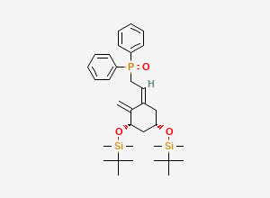 Two-dimensional chemical structure of [2-[(Z)-2-Methylene-3beta,5beta-bis(tert-butyldimethylsiloxy)cyclohexane-1-ylidene]ethyl]diphenylphosphine oxide