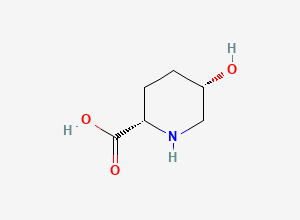Two-dimensional chemical structure of (2S,5S)-5-Hydroxypiperidine-2-carboxylic Acid