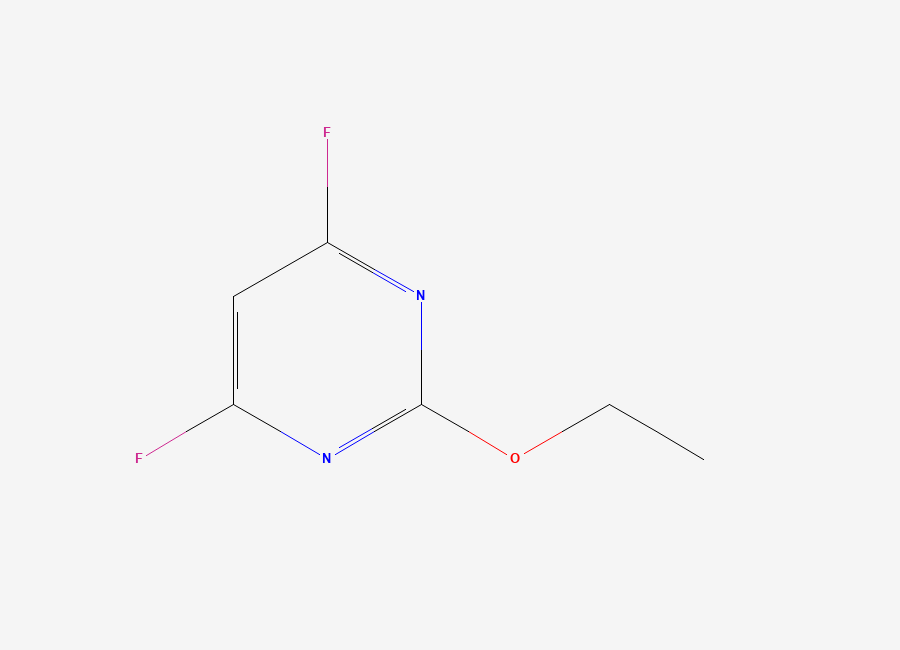 Two-dimensional chemical structure of 2-Ethoxy-4,6-Difluoropyrimidine