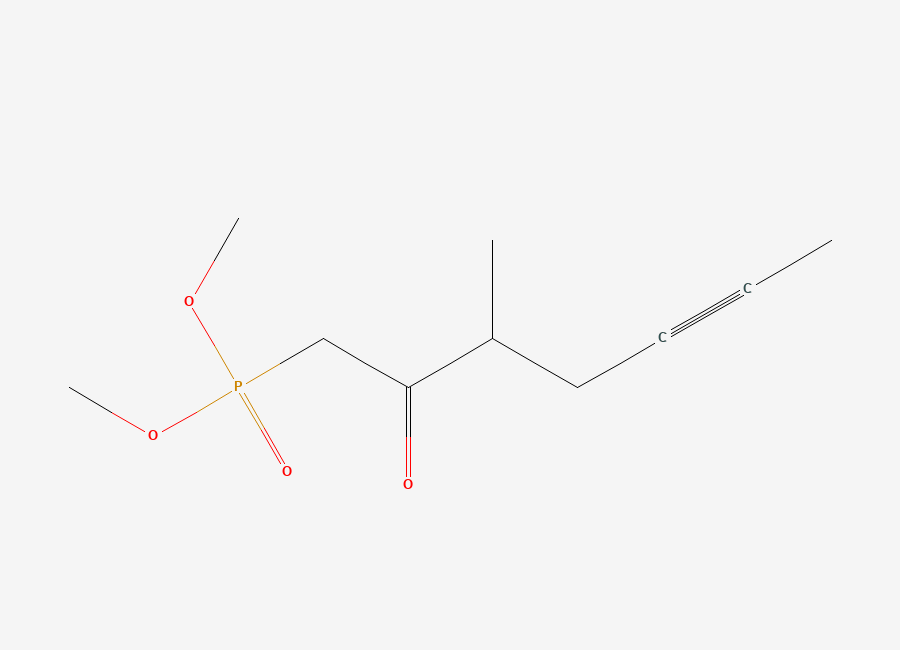 Two-dimensional chemical structure of 3-Methyl-2-oxohept-5-ynylphosphonic acid dimethyl ester