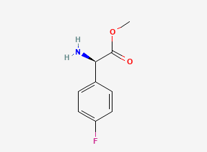 Two-dimensional chemical structure of Methyl D-2-(4-fluorophenyl)glycinate