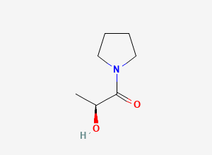 Two-dimensional chemical structure of (2S)-2-hydroxy-1-(1-pyrrolidinyl)-1-propanone