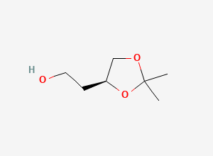 Two-dimensional chemical structure of 2-((4S)-2,2-dimethyl-1,3-dioxolan-4-yl)ethan-1-ol