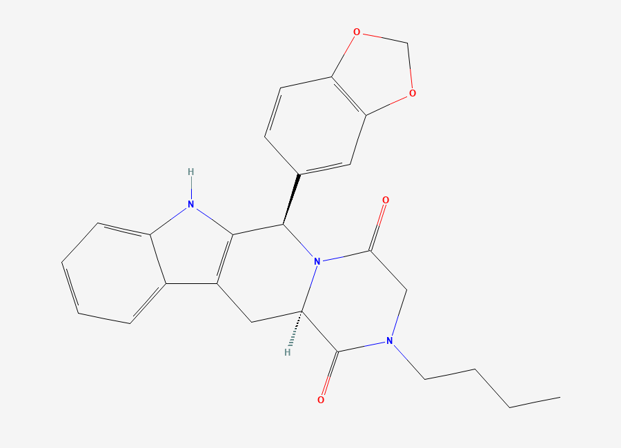 Two-dimensional chemical structure of N-Butyl Tadalafil, CAS 171596-31-9