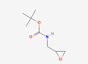 Two-dimensional chemical structure of tert-Butyl N-(2-oxiranylmethyl)carbamate