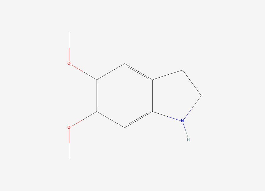 Two-dimensional chemical structure of 5,6-Dimethoxyindoline