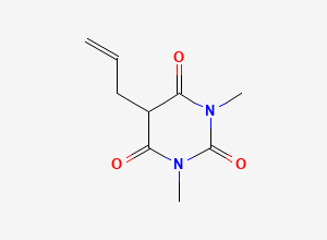 Two-dimensional chemical structure of 1,3-Dimethyl-5-(2-propen-1-yl)-2,4,6(1H,3H,5H)-pyrimidinetrione, CAS 94154-89-9