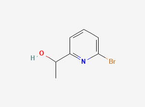 Two-dimensional chemical structure of 1-(6-Bromo-2-pyridinyl)ethanol