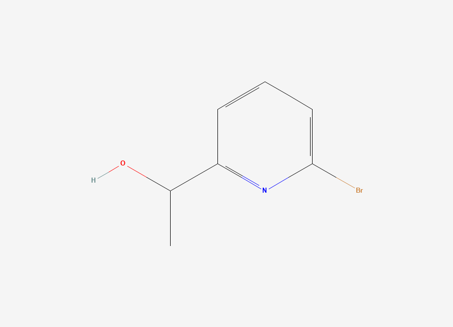 Two-dimensional chemical structure of 1-(6-Bromo-2-pyridinyl)ethanol