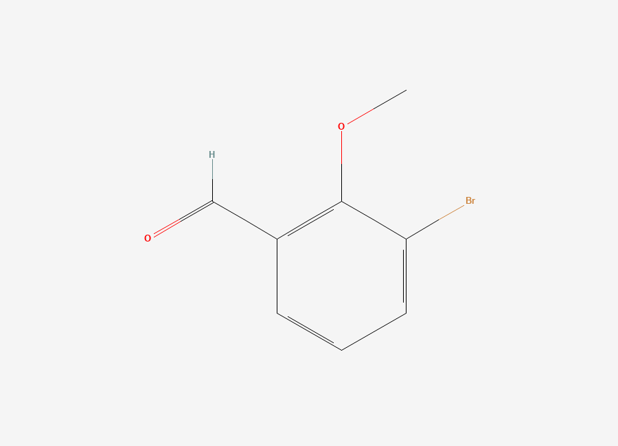 Two-dimensional chemical structure of 3-Bromo-2-methoxybenzaldehyde