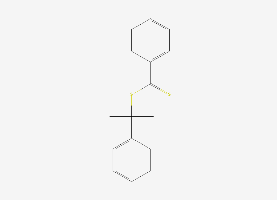 Two-dimensional chemical structure of Cumyl dithiobenzoate