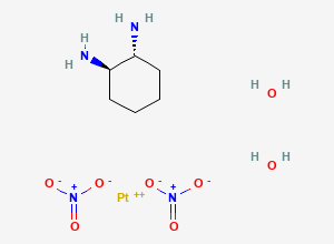 Two-dimensional chemical structure of Diaquodiaminocyclohexaneplatinum dinitrate, (R,R)-