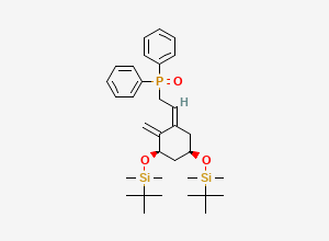 Two-dimensional chemical structure of 2-[(1Z,3R)-3alpha,5alpha-Bis(tert-butyldimethylsiloxy)-2-methylenecyclohexylidene]ethyldiphenylphosphine oxide