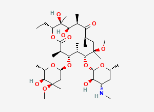 Two-dimensional chemical structure of Clarithromycin EP Impurity D / N-Desmethyl Clarithromycin, CAS 101666-68-6