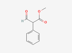 Two-dimensional chemical structure of Methyl formylphenylacetate, CAS 5894-79-1