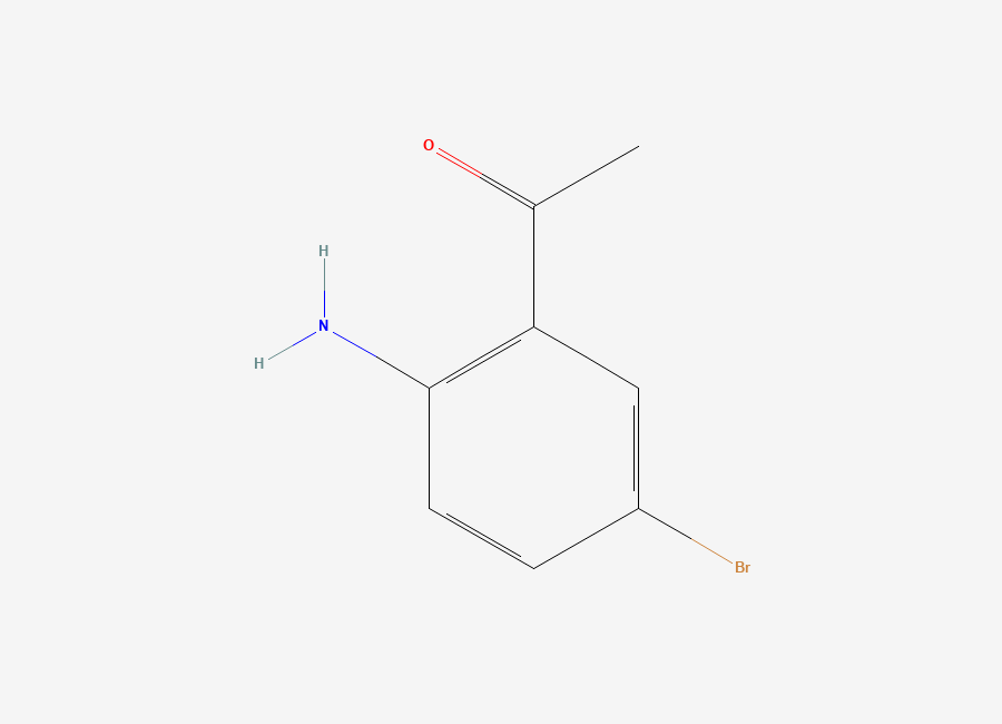 Two-dimensional chemical structure of 1-(2-Amino-5-bromophenyl)ethan-1-one