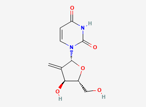 Two-dimensional chemical structure of Uridine, 2'-deoxy-2'-methylene, CAS 119410-95-6