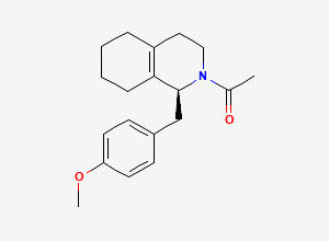 Two-dimensional chemical structure of (S)-2-acetyl-1-(p-methoxybenzyl)-1,2,3,4,5,6,7,8-octahydroisoquinoline